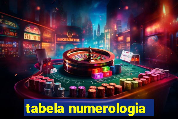 tabela numerologia